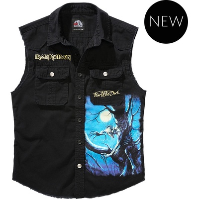 Brandit Iron Maiden Vintage shirt sleeveless FOTD čierna