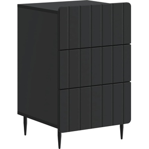 vidaXL Нощен шкаф с чекмедже Черно 43x 41 x 68 см Инженерна дървесина (894326)