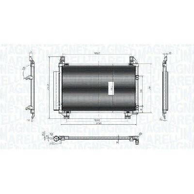 Kondenzátor, klimatizace MAGNETI MARELLI 350203837000