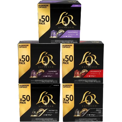 L'OR | Дегустационен пакет - 250 капсули за Nespresso®