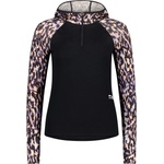 Mons Royale Дамско мериносово термобельо Mons royale Women's Bella Merino Long Sleeve Hood Merino base layer - Rock Leopard / Black (115-2718-0214)