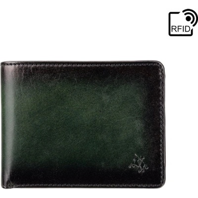 Visconti Značková zelená tenká pánska kožená peňaženka KPPN355