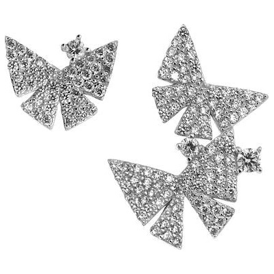 INFINITYSILVER Stříbrné náušnice motýlci asymetrické L436937