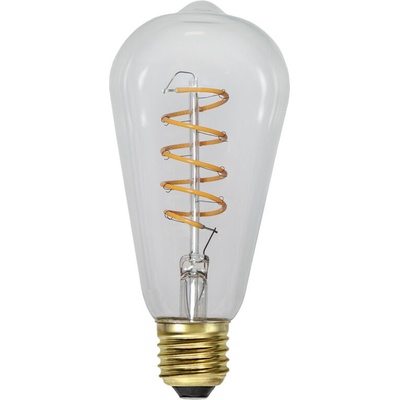 Star Trading Teplá LED stmívatelná filamentová žárovka E27, 4 W Spiral Filament