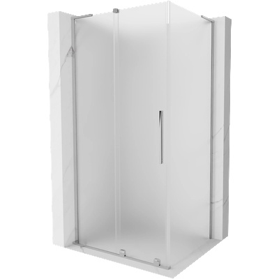 Mexen Velar L плъзгаща се душ кабина 90 х 120 см, матирана, хром - 871-090-120-33-01 (871-090-120-33-01)