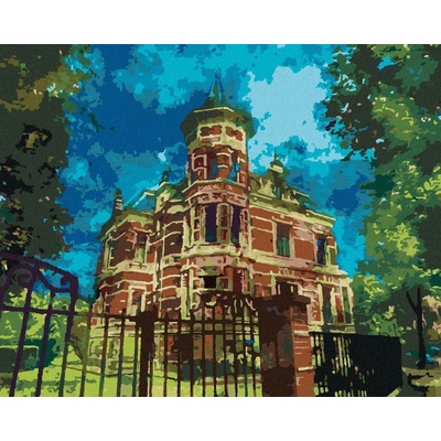 zuty Malování Podle Čísel Antická Červená Vila V Amsterdamu 40 x 50 Cm Plátno Rám
