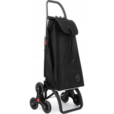 Nákupný vozík Rolser čierny polyester 43 l na dvoch kolieskach
