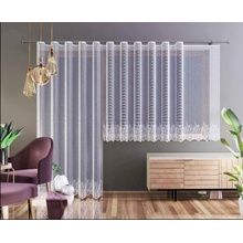 Hotová záclona alebo balkónový komplet, Nela, biela 200 x 250 cm dvere