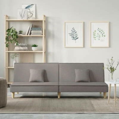 vidaXL Rozkládací pohovka taupe textil 11461.351905