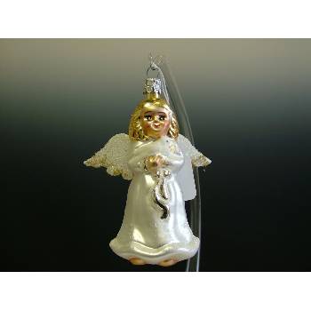 Slezská tvorba Skleněná figurka anděl s holoubkem Balení obsahuje: 1 kusů