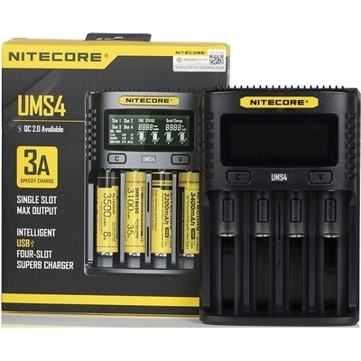 Nitecore Univerzální nabíječka pro články UMS4 LCD
