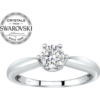 SILVEGO strieborný prsteň so Swarovski Zirconia B25003