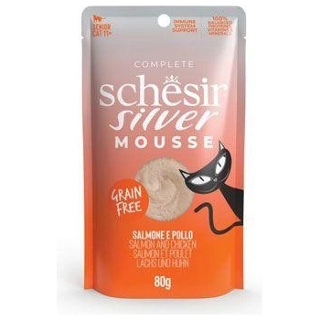 Schesir Cat Senior Lifestage Mousse losos / kura 80 g