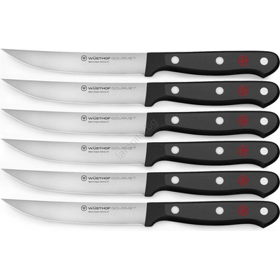 WÜSTHOF - К-кт готварски ножове за пържоли GOURMET 6 бр. черен (GG303)