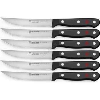 WÜSTHOF - К-кт готварски ножове за пържоли GOURMET 6 бр. черен (GG303)