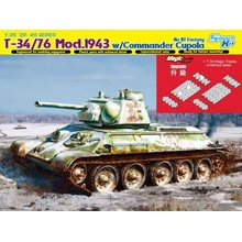 DRAGON Model Kit tank 6621 T 34/76 Mod.1943 w/Commander Cupola No. 112 Factory CF 34 6621 1:35