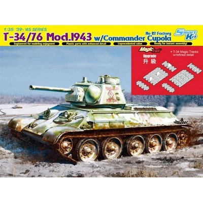 DRAGON Model Kit tank 6621 T 34/76 Mod.1943 w/Commander Cupola No. 112 Factory CF 34 6621 1:35
