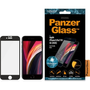 Panzer Стъклен протектор PanzerGlass за Apple iPhone 7/8/6/6s/2020 SE AntiBacterial CaseFriendly - Черно