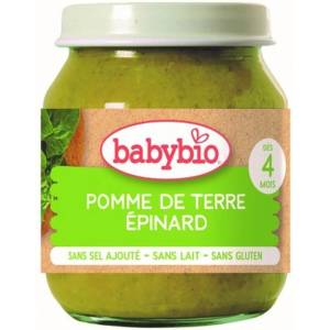 Babybio БИО Зеленчуково пюре Картофи и спанак 130г