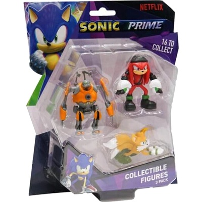 Sonic The Hedgehog Sonic Prime Collectible 3 Pack S1 6.5cm Random Son2020