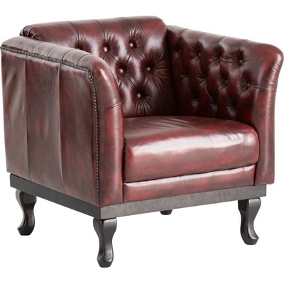 Sob nábytek Chesterfield V červená pravá kůže F0A2160W