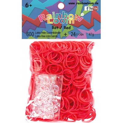 RAINBOW LOOM Original gumičky 600 kusov červené