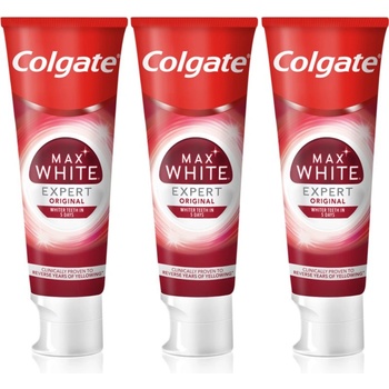 Colgate Max White Expert Original избелваща паста за зъби 3x75ml