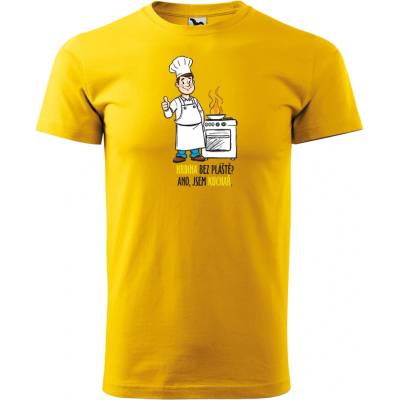 Sablio Tričko s potiskem pro kuchaře Hrdina bez pláště? Ano, jsem kuchař žluté