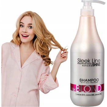 Sleek Line Blush Blond Stapiz regenerace a hydratace Šampon 1000 ml