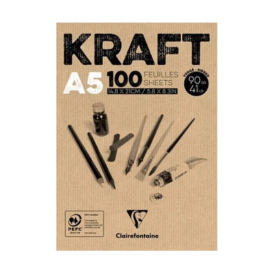 Clairefontaine Blok Brown Kraft A3 100 listov 90 g