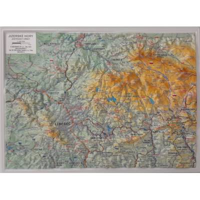 Jizerské hory - plastická mapa 27x20 cm
