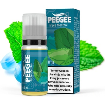 PEEGEE Trojitý mentol 10 ml 6 mg