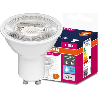 OSRAM LED žiarovka GU10 6,9W = 80W 575lm 4000K 60° Value