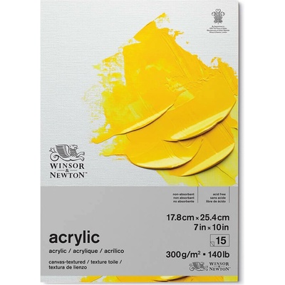 Winsor & Newton Blok na akrylové barvy Winsor & Newton, 300 g/m2 - 18 x 25 cm