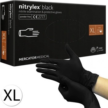 Mercator Medical Nitrylex Black Nitrilové rukavice čierne 100 ks