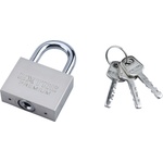 EXTOL катинар, желязо, матов никел, 3 ключа; 50 mm, стреме от закалена стомана, диаметър на дръжката: 10 mm