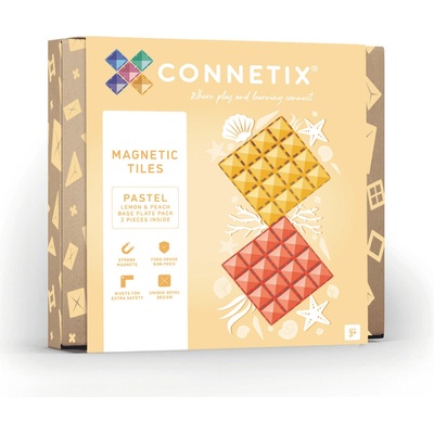 Connetix Magnetická Základňa 2 diely žltá a oranžová