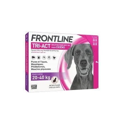 Merial Frontline Tri-Act L Фронтлайн Три Акт против кърлежи, бълхи и летящи насекоми за кучета от 20 до 40kg