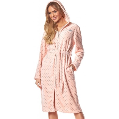 L&L dámský župan 9156 ZPPR dlouhý na zip Bílá – Zboží Mobilmania