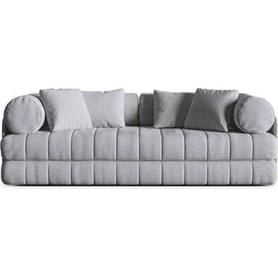 Cosmopolitan Design Светлосив сгъваем диван от прежда с примки от букле 206 cm Kemi - Cosmopolitan Design (COS_3SF_207_F1_KEMI3)