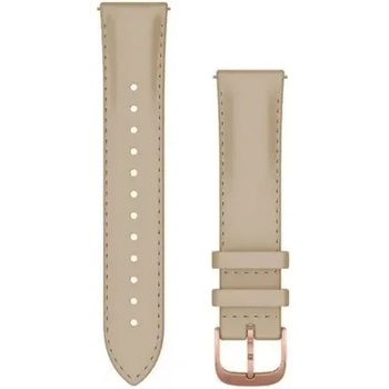 Image 1 of Garmin Бързоосвобождаваща се каишка - Light Sand Italian Leather с 18K Rose Gold PVD (20 мм) 010-12924-21 (010-12924-21)