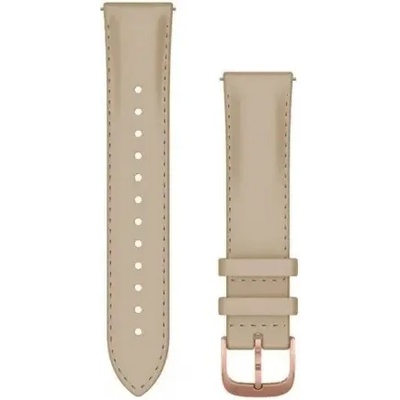 Garmin Бързоосвобождаваща се каишка - Light Sand Italian Leather с 18K Rose Gold PVD (20 мм) 010-12924-21 (010-12924-21)