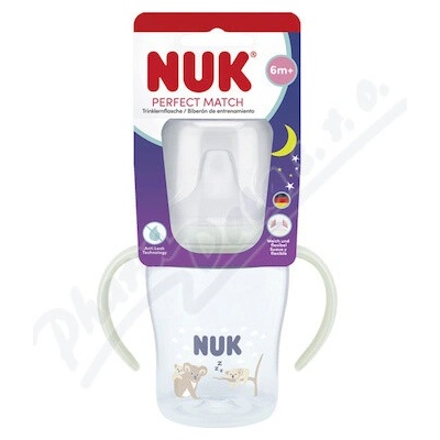 NUK flaša na uč.Perfect Match svítící KOALA 150 ml