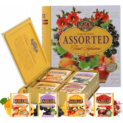 Basilur Fruit Infusions Book Summer Fiesta plech 32 x 1,8 g