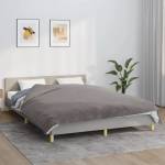 vidaXL Утежнено одеяло с плик, сиво, 200x225 см, 13 кг, плат (350835)
