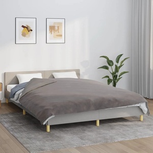 vidaXL Утежнено одеяло с плик, сиво, 200x225 см, 13 кг, плат (350835)