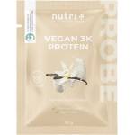 nutri + Пробен размер на вегански 3K протеин на прах - Vanilla-Cream