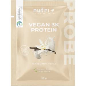 nutri + Пробен размер на вегански 3K протеин на прах - Vanilla-Cream