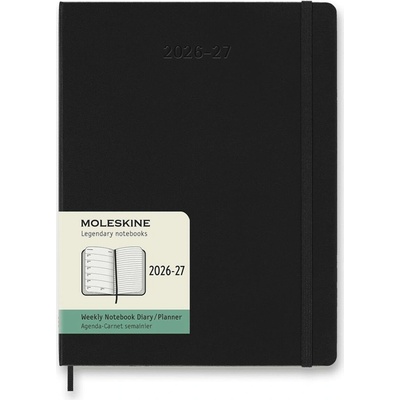 Moleskine B5 týdenní 2026-27 černý