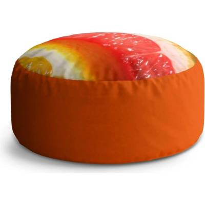 Sablio Taburet Circle Citrusy: 38x48 cm